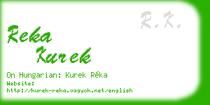 reka kurek business card