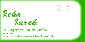 reka kurek business card